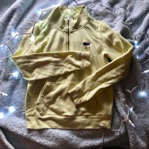 NEON yellow vs pink half zip sweatshirt
